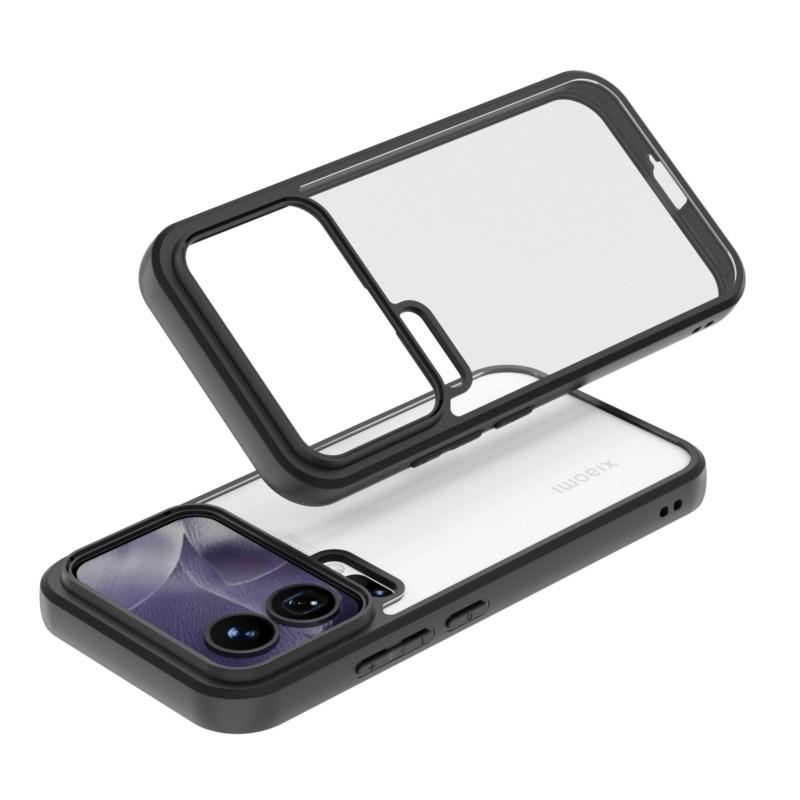 For Xiaomi 17 Pro Max Case For Xiaomi 17 Pro TPU Case Anti-Shockproof TPU Transparent Black Frame Case For Xiaomi 17 17 Pro Max