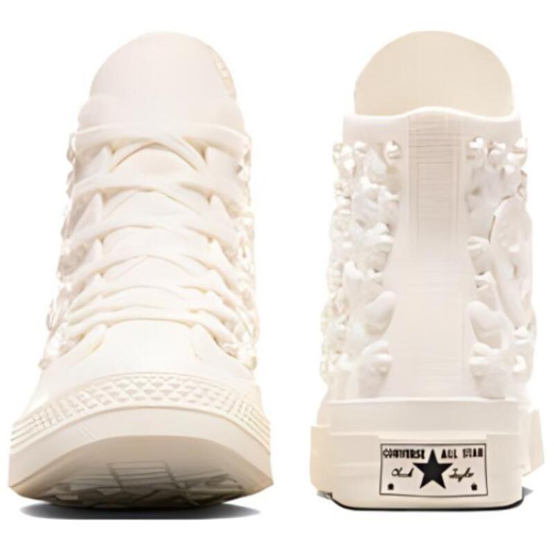 Converse Chuck 70 3D Charms Anti-Slip Abrasion Resistant High Top Espadrilles Women's Beige