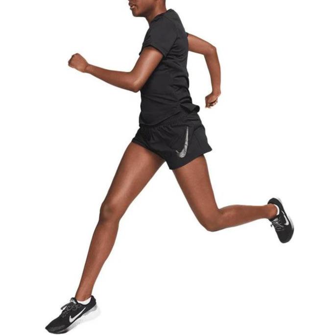 Nike Dri-FIT One Swoosh Breathable Fitted Mid-Rise Printed Sports Shorts Women shorts Black FB4929-010