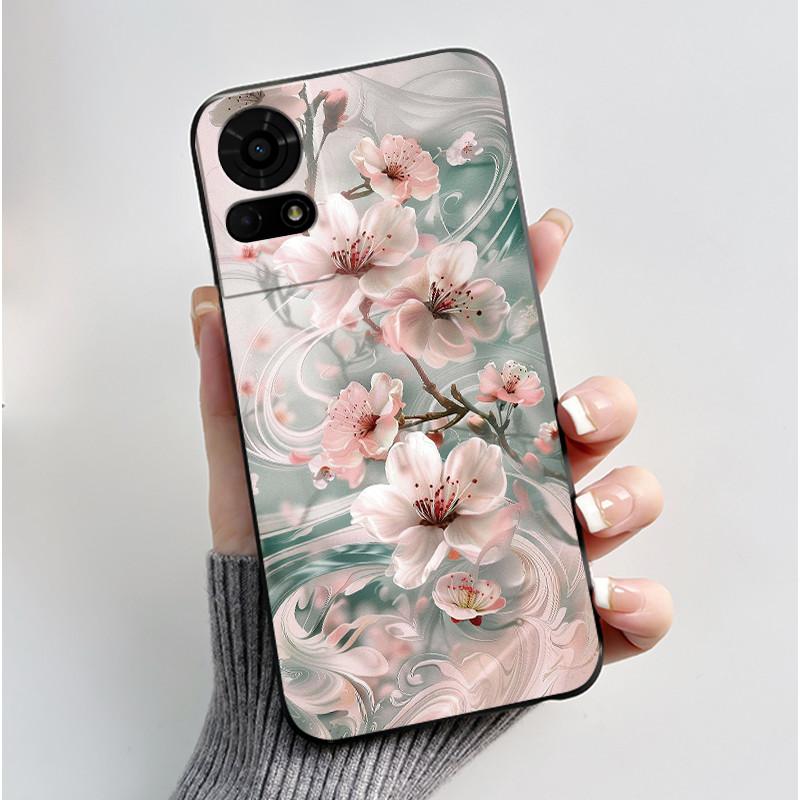Cute Case For TCL K23 / TCL K24 Funda TCL 50 LE T510SPP Capa Printing Shell Protective Cover Soft Silicone Cartoon Black Casing