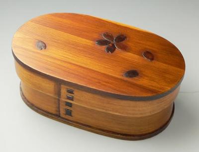 Magewappa Oval Bento Box Cherry Blossom Lacquered Lacquerware Cedar Moisturizing Natural Wooden Side Dishes Natural Wood Women Men Children's