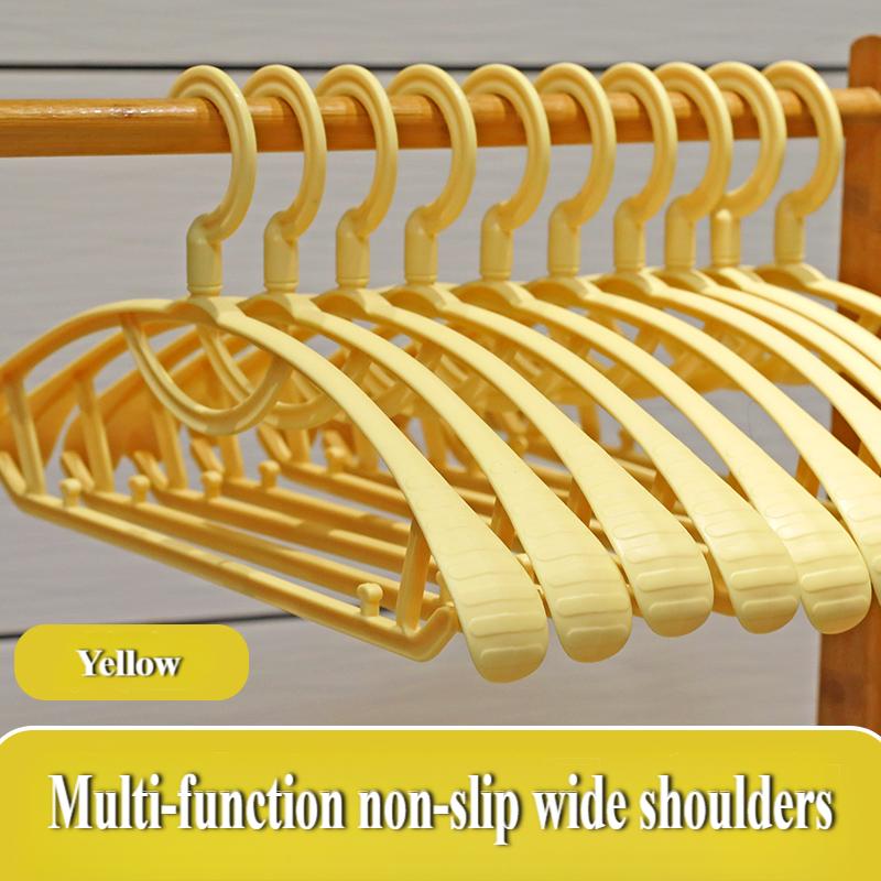 

10 шт. I KNOW Бренд Зеленая Вешалка для одежды с широкими плечиками, утолщенная, нескользящая, Бытовая сушилка для одежды, Пластиковая вешалка для одежды