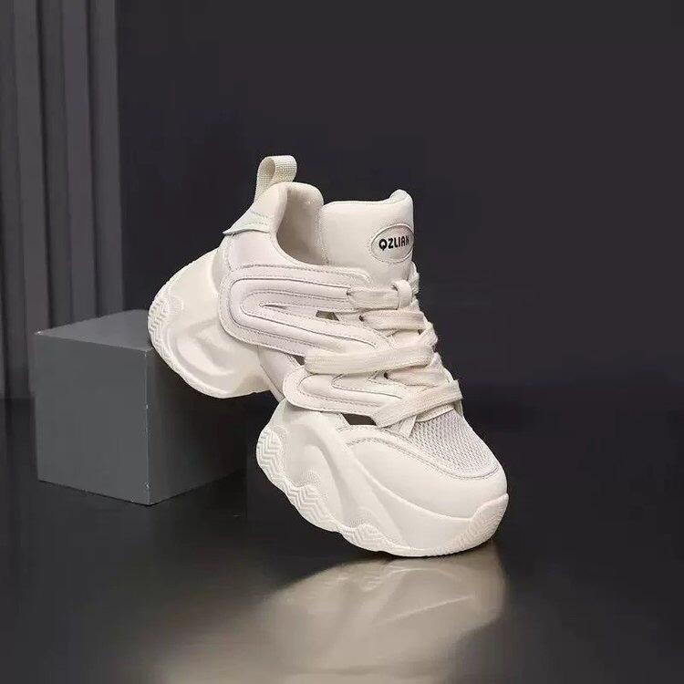 Rainbow color popular dad shoes women 2025 autumn mesh breathable versatile dad shoes student sports and leisure shoes