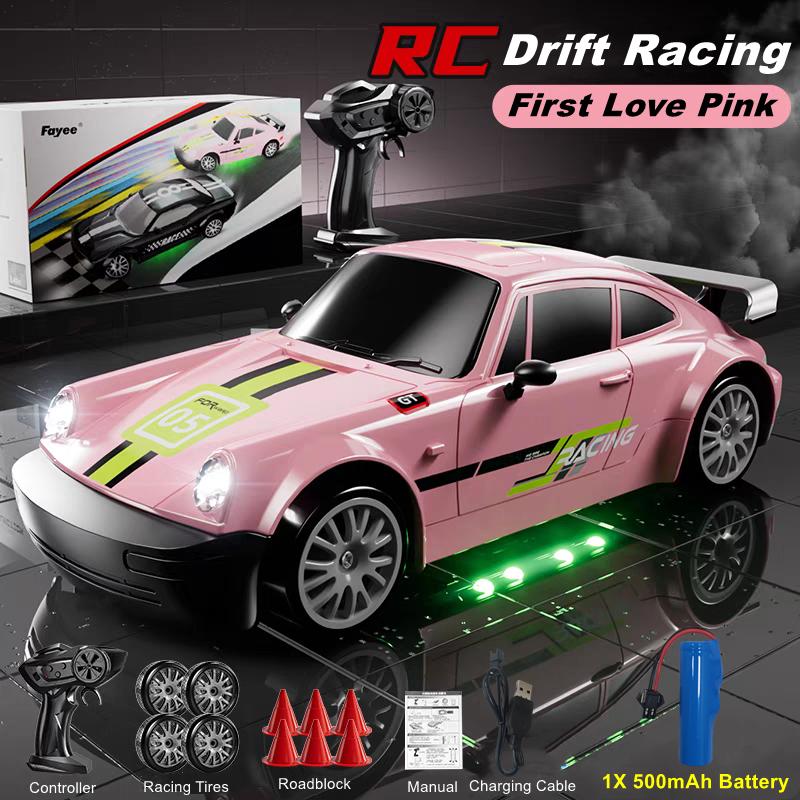 Rc Drift Car Remote Control Race Cars With Led Lights Professional High Speed 4x4 Racing Vehicle Model Toys Gifts For Kids
