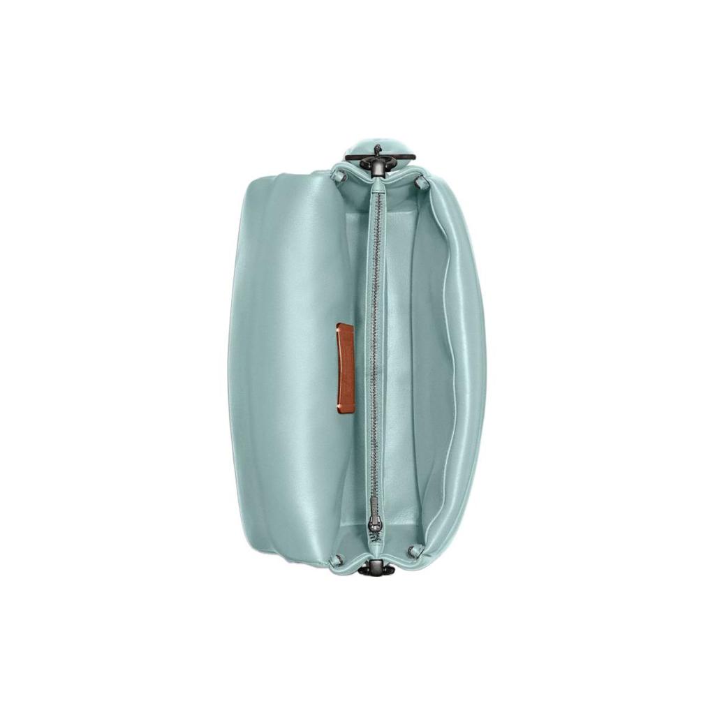 New COACH Tabby Leather Cloud Bag, Crossbody Underarm Pillow Bag, Shoulder Bag Women's Mint Green C0772-V5AQU