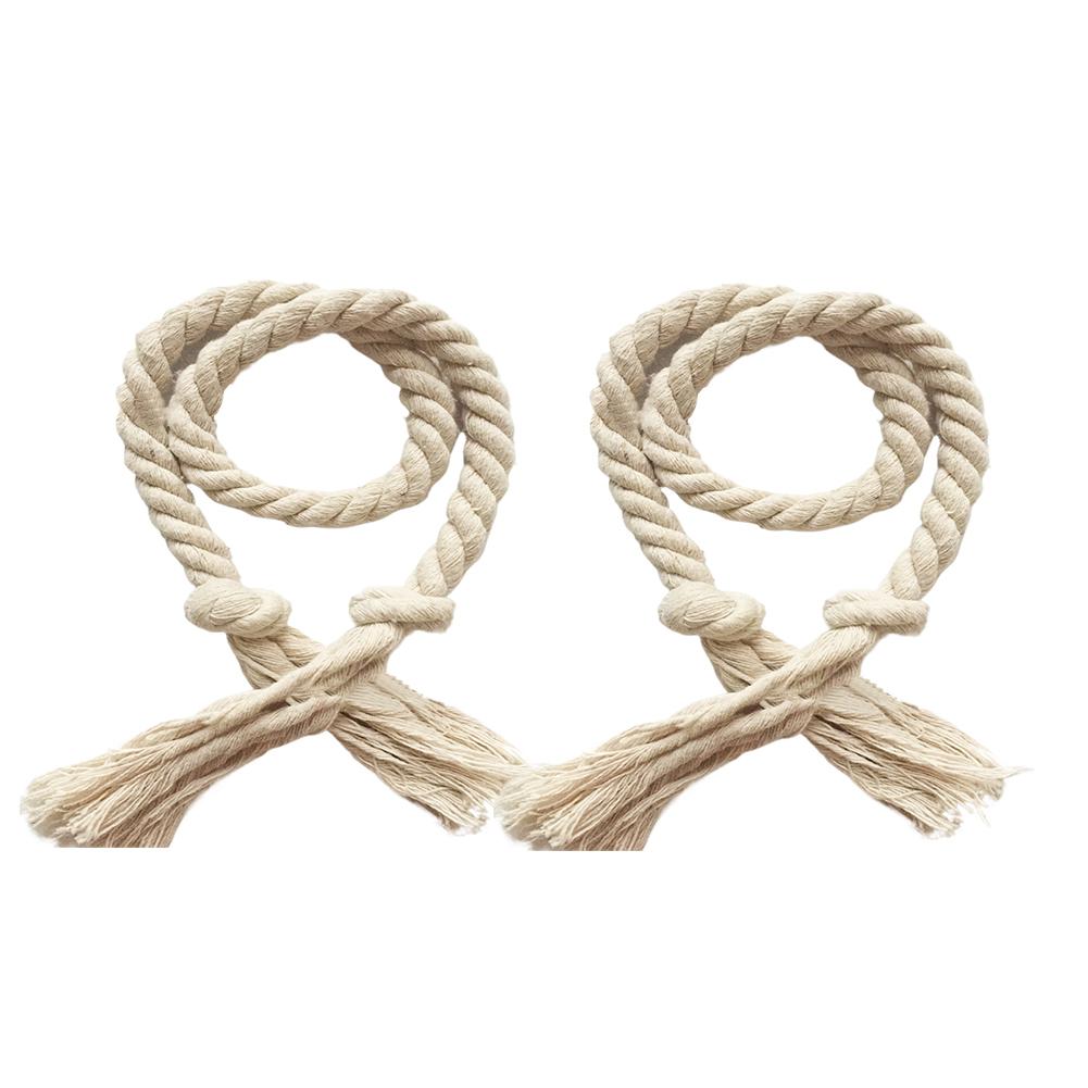 2PCS Curtain Tiebacks Wide Application Curtain Ties Anti-scratch Tassel Decor Cotton Flax Exquisite Curtain Ropes
