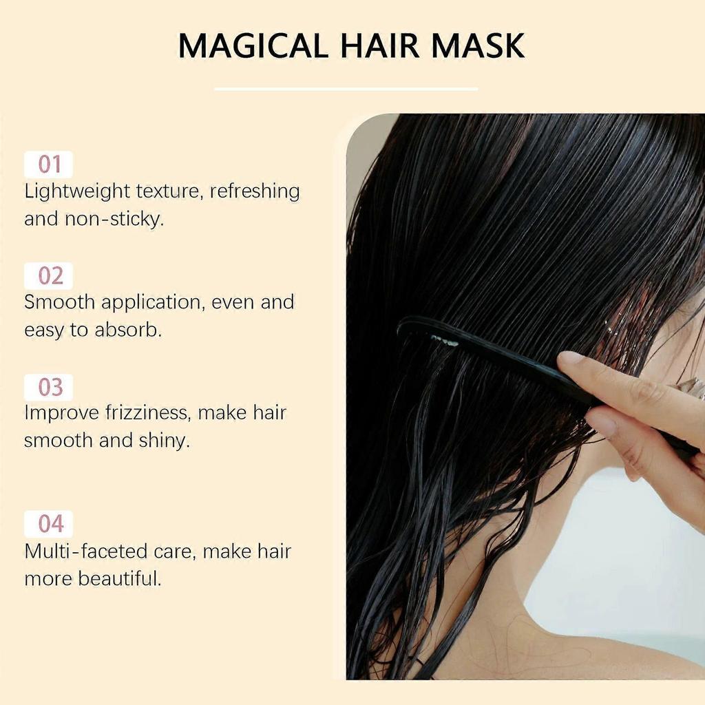 Limited time!!Hoegoa Moisturizing Hair Mask - Hydrates, Smooths, And Nourishes Dry, Frizzy Hair, Moisturizing And Lightweight Hair Care Mask