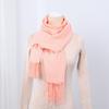 Big Red Scarf Korean Style Women's Winter Imitation Cashmere Thickened All Match Warm Shawl Solid Color Dual Use