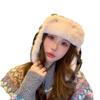 Women's Face protecting Ears and Warm Pullover Hat with Velvet Thickened Cycling Skiing and Cold Proof Lei Feng Hat