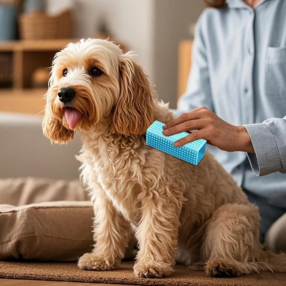 Hollow Pet Hair Removal Brush Silicone Pet Cleaning Comb Creative Dog Hair Remover
