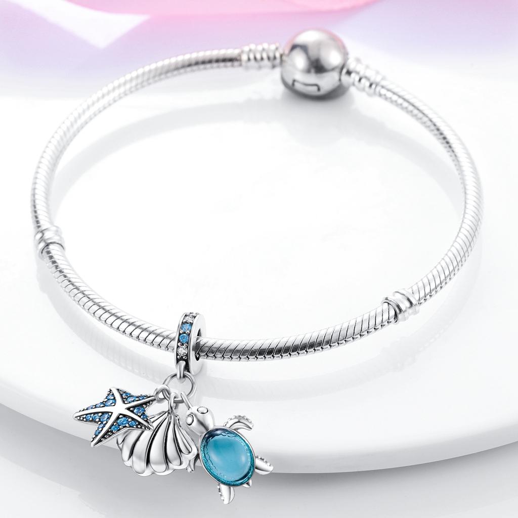 Originales Charms 925 Silver Dolphin Whale Seahorse Dangle Charms Fit Bracelet Beads Diy Fashion Pendant For Woman Jewelry