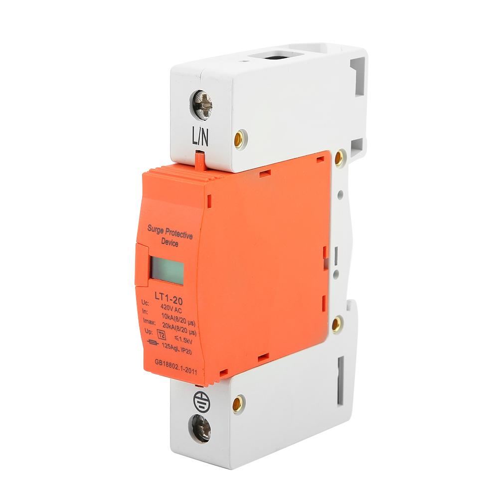 1P 10kA 20kA 420vAC House Surge Protective Low Voltage Arrester Device