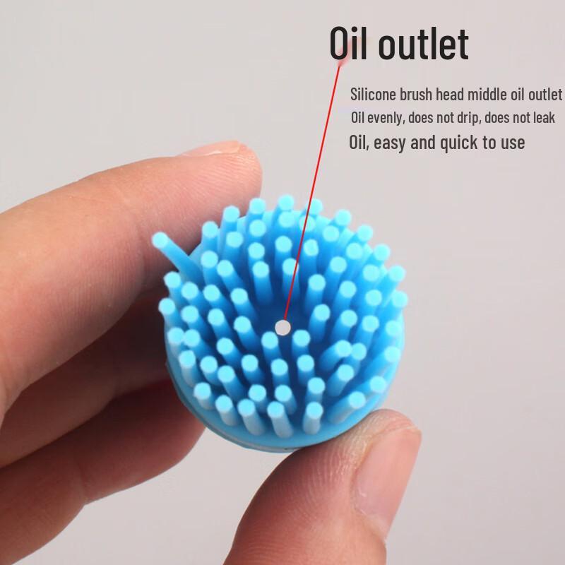Silicone Oil Dispenser Brush with Scale and Lid