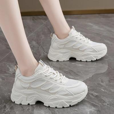 Shoes for Women Spring Autumn Summer Mixed Color Breathable Platform Sneakers Casual Mesh Lightweight Sport Running Shoes 35-40