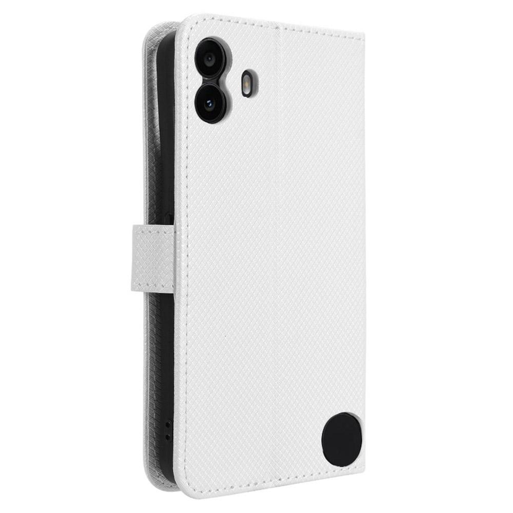 For Nothing CMF Phone 1 Case PU Leather Diamond Texture Shockproof Phone Cover