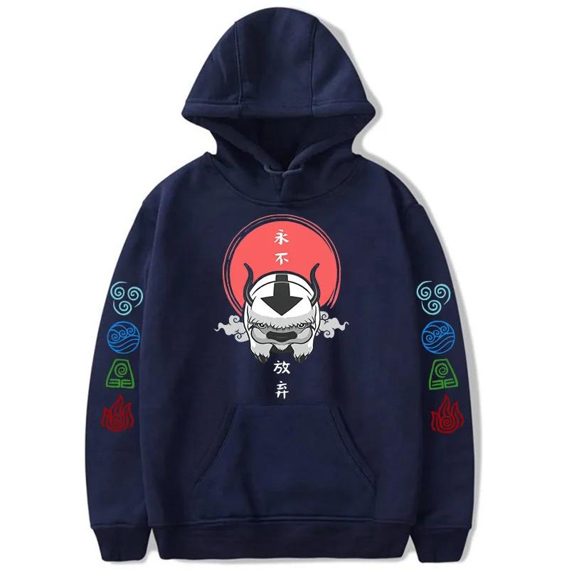 90s Casual Sweatshirts Avatar The Last Airbender Y2k Mens Hoodies Streetwear Hip Hop Harajuku Pullovers Fashion Mange Clothes