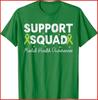 Support Squad Mental Health Awareness Grünes Band Irisch Grün T-Shirt Unisex T-Shirt