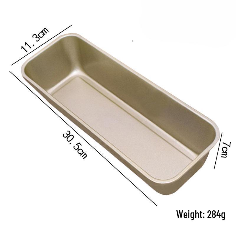 Golden Corrugated Toast Box with Lid - 450g Non-Stick Bread Mold for Baking