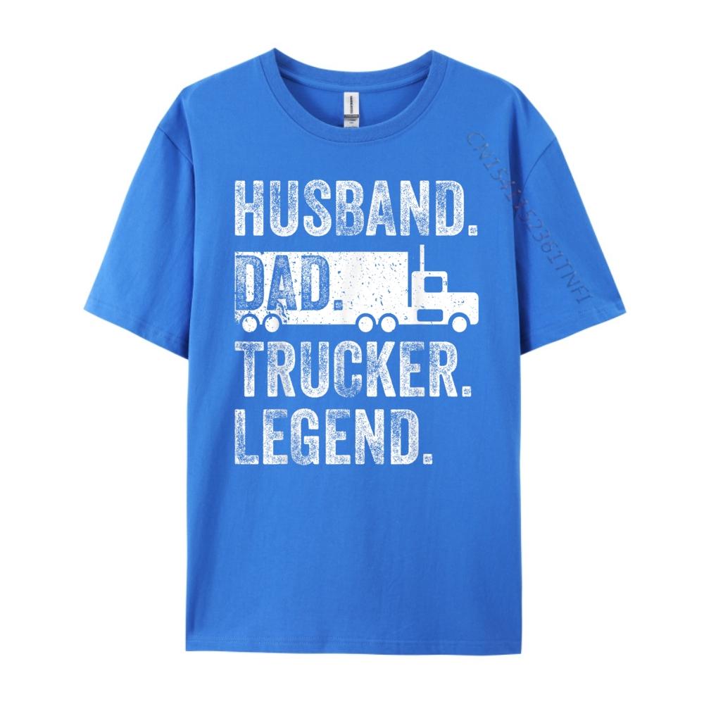 Funny Truck Driver Trucking Husband Dad Trucker Legend Men Clothes Luxury TShirt T Shirts Large Size