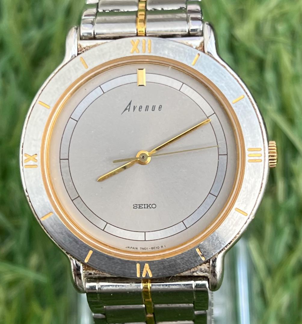 

[USED] SEIKO Avenue Round Two-tone Men s Watch, Vintage