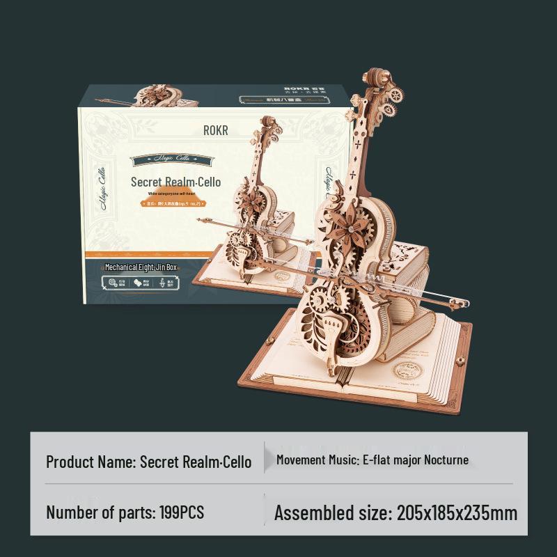 Carrusel Giratorio Caja de Música de Madera – Montaje Artesanal DIY, Regalo Sentido