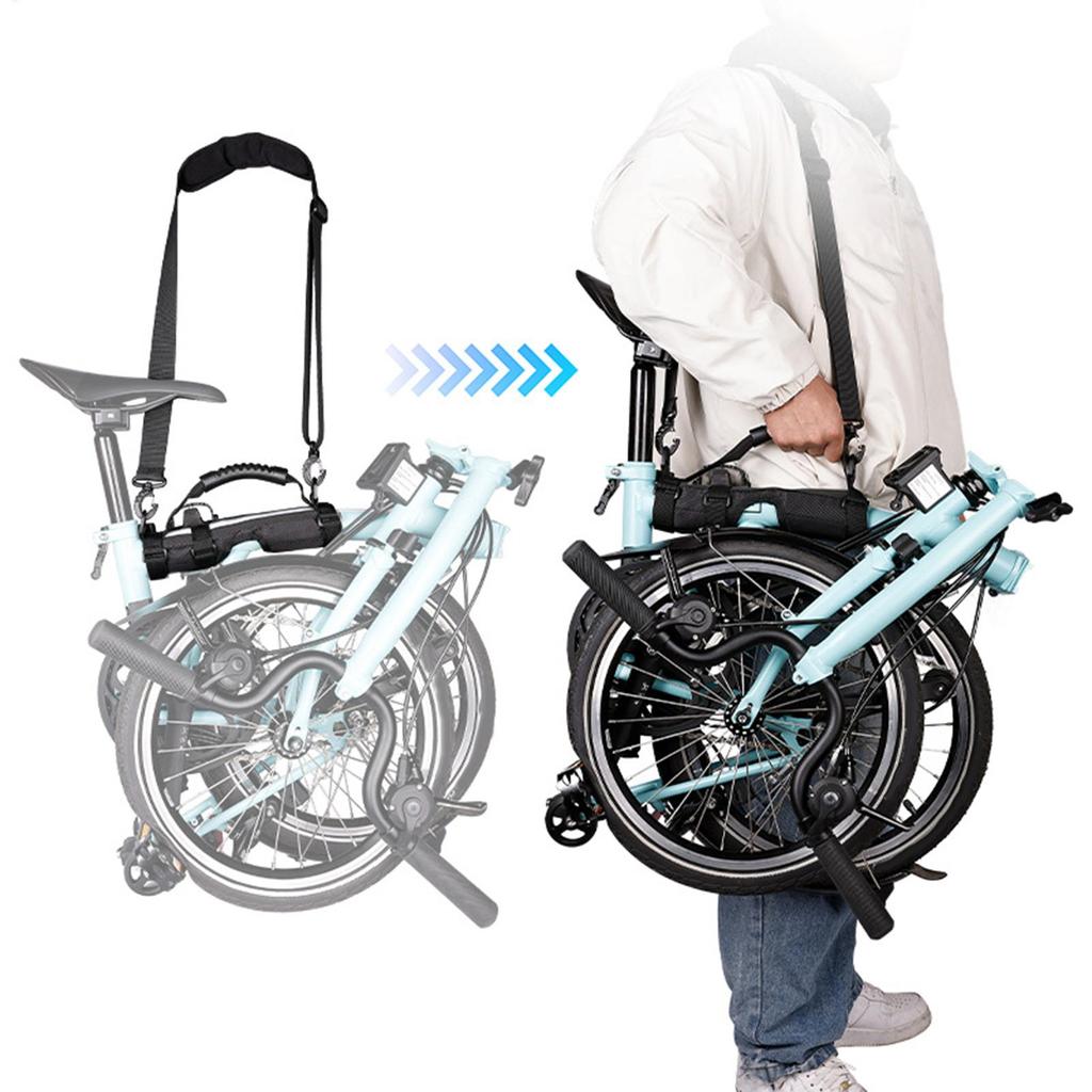Folding Bike Carrying Strap Bicycle Carry Handle Shoulder Strap Electric Scooter Fixed Belt For Cycling Bike Accessories