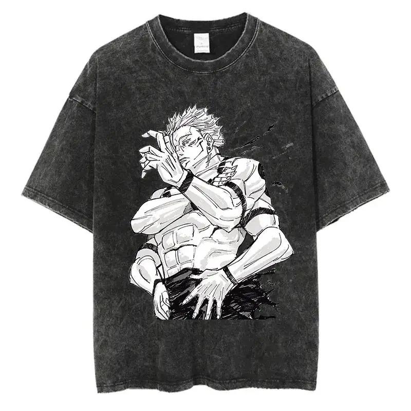 2026 Unisex Clothing Anime Y2k Washed New Arrival Clothes Tee Shirt Homme Graphic T-Shirts Unisex Tshirt for Unisex Ropa Hombre