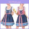 Kostium Oktoberfest Sukienka Gładka Dla Kobiet Charakteryzująca się Uroczym Wzornictwem w Stylu Vintage
