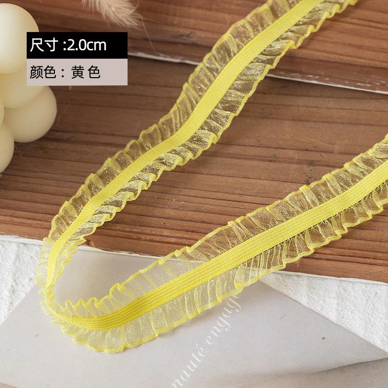 2,0 cm Zweiwege-Zerkleinerter Fischpilz Farbe DIY Spielzeugpuppe Damenbekleidung Dekorative Gummiband