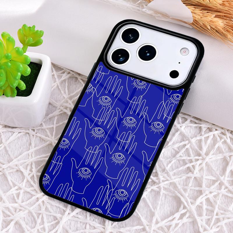 Blue Evil Eye Phone Case for iPhone 17 Air 16 15 11 12 14 13 Pro Max Shockproof Cover