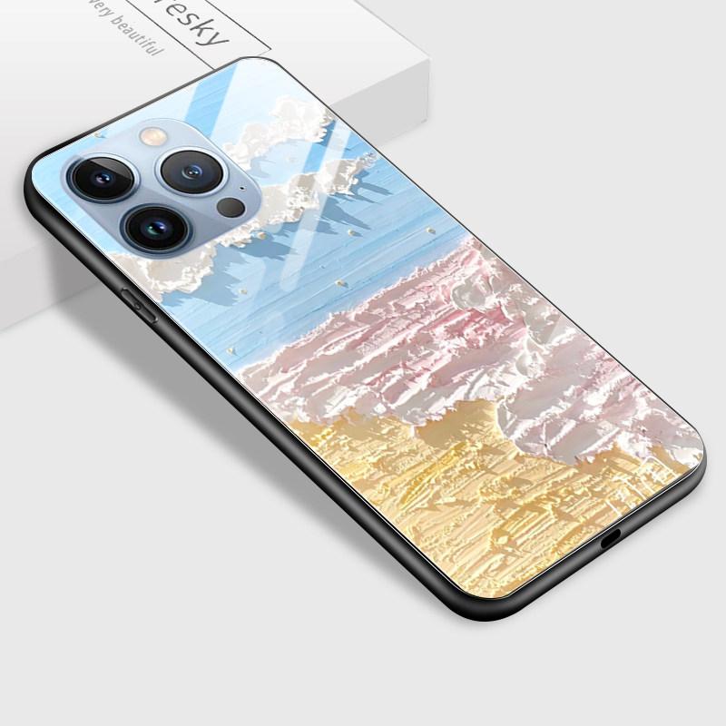 Tempered Glass Phone Case For Samsung A12 A16 A32 A53 S20FE S23 S25 Honor20 X6A 90Lite 9X Huawei Y9Prime2019 P30Lite Soft Edge Shockproof Smooth Shell