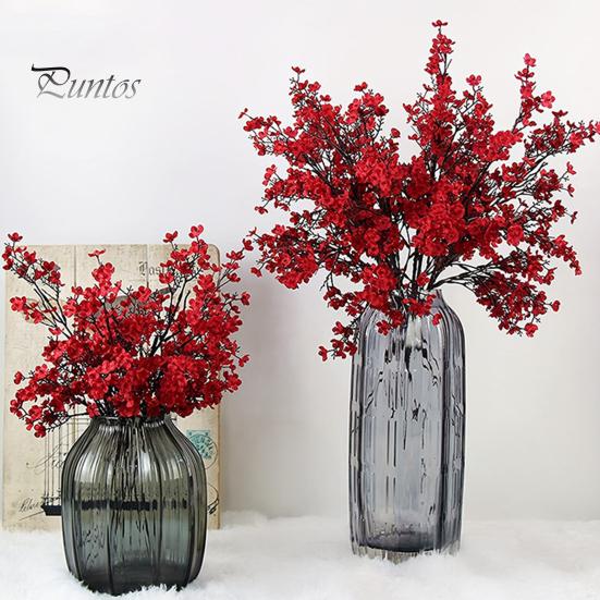 Artificial Silk Flowers for Home Decor Realistic Autumn Decoration, Floral Orange Plants Halloween Decoration Branches Table Centerpiece And