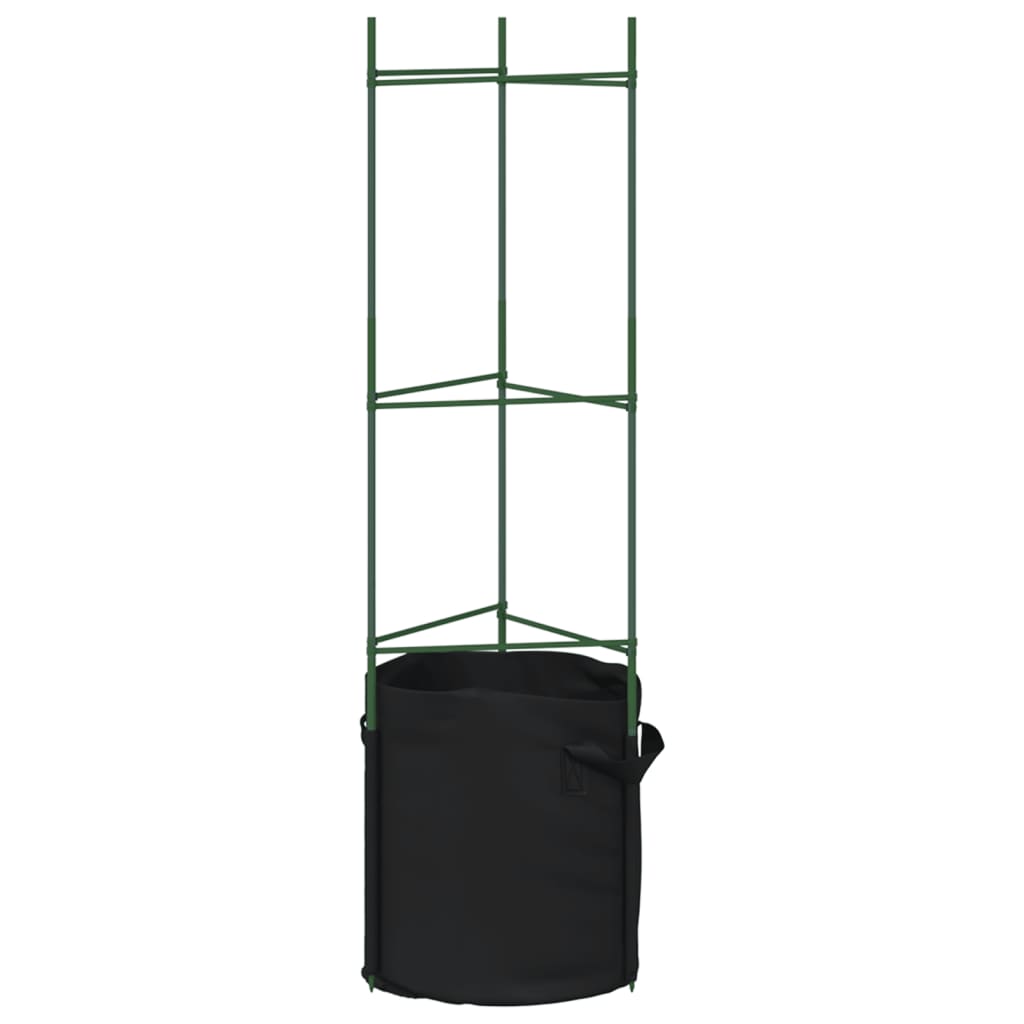 Vidaxl Podpórki Do Pomidorów Z Workami, 4 Szt., 116 Cm, Stal I Pp