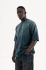 Machinist Men's Oversized T-shirt with a Gradient and Distressed Effect – Olive S