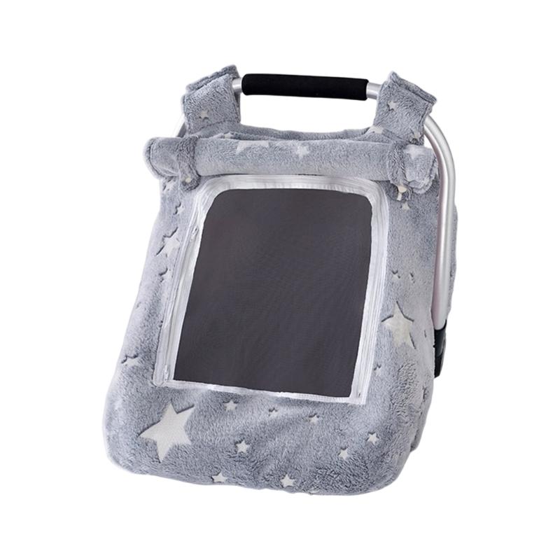 

Elastic Baby Car Seat Canopy Breathable Fleece Fabric 360 Degree Windproof Cover For Strollers Shopping Cart Nursing