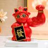 Figurine Craft ,Big Waving ,Feng Shui Resin Animal Sculpture for CNY Counter ,Sre Deskp Wealth