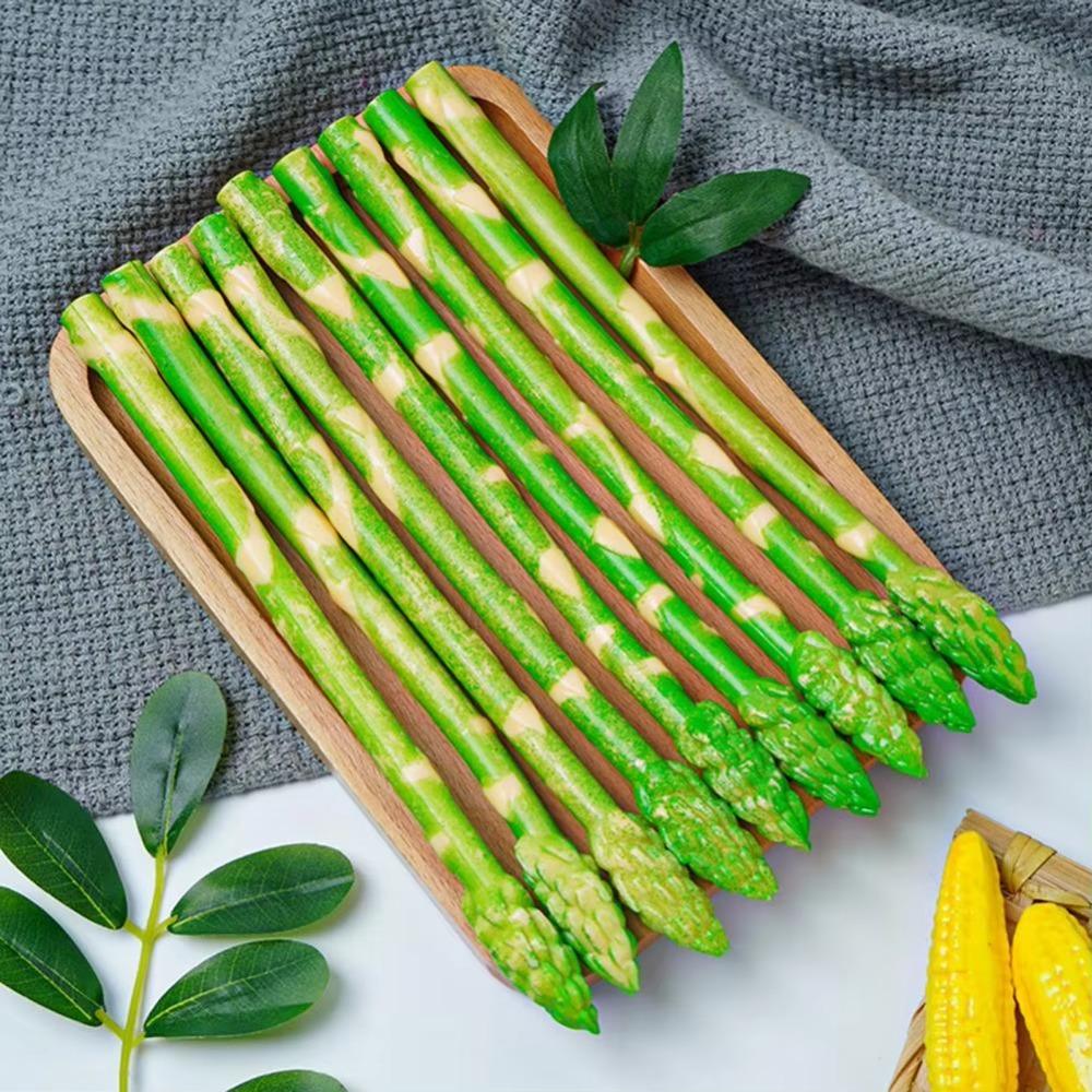 

10PCS Plastic Asparagus Model Lifelike Fake Vegetables Ornaments Simulated Vegetables Supermarket 10PCS