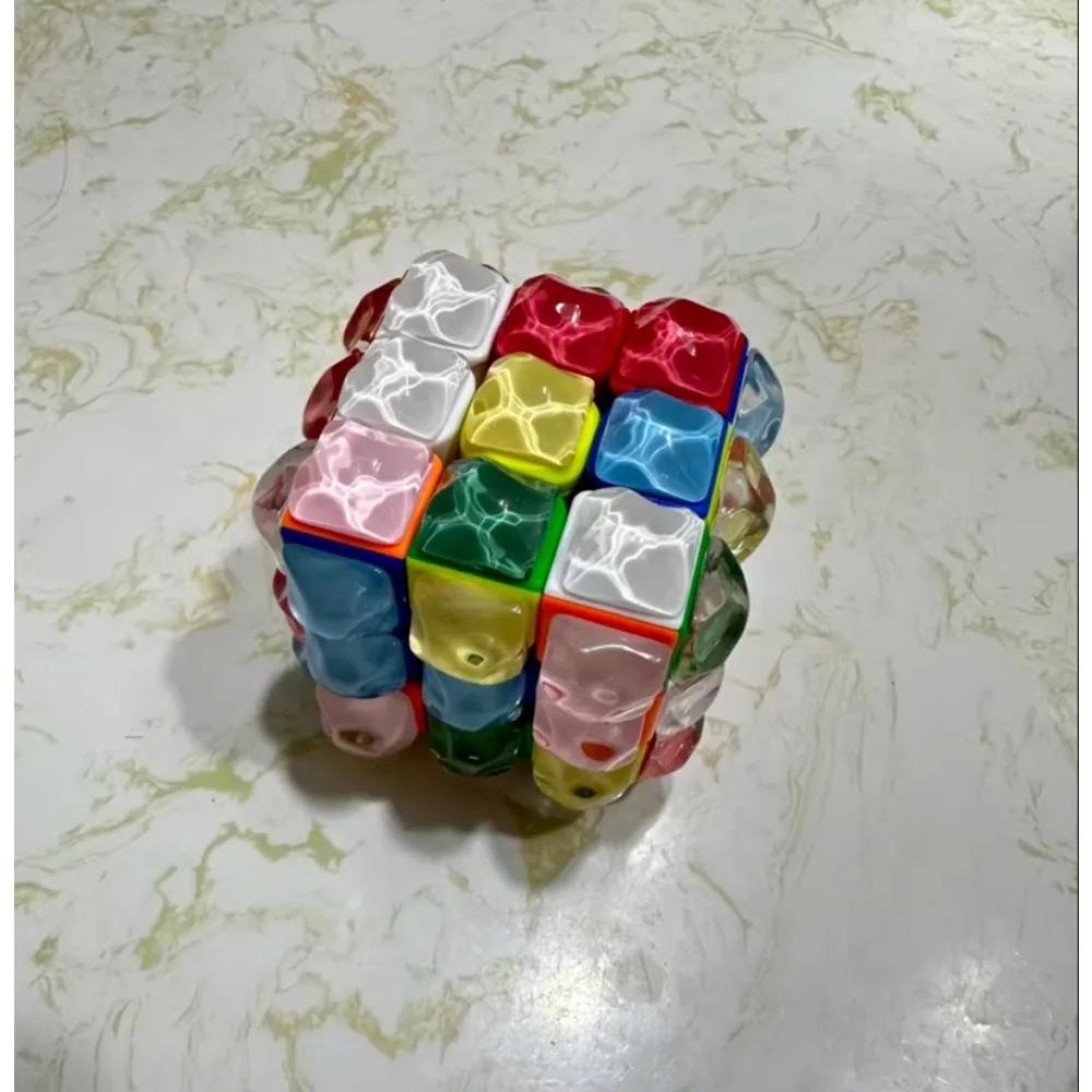 New 3x3 Wave Magic Cube Magnetic Puzzle Cube Transparent Magnetic Children's Educational Toy