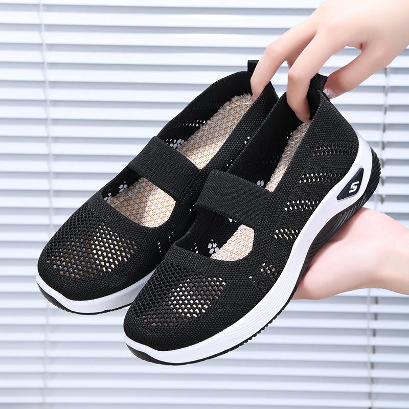 

Женская обувь весна и лето тканевая обувь легкая и удобная обувь для ходьбы на одной педали женщины 36