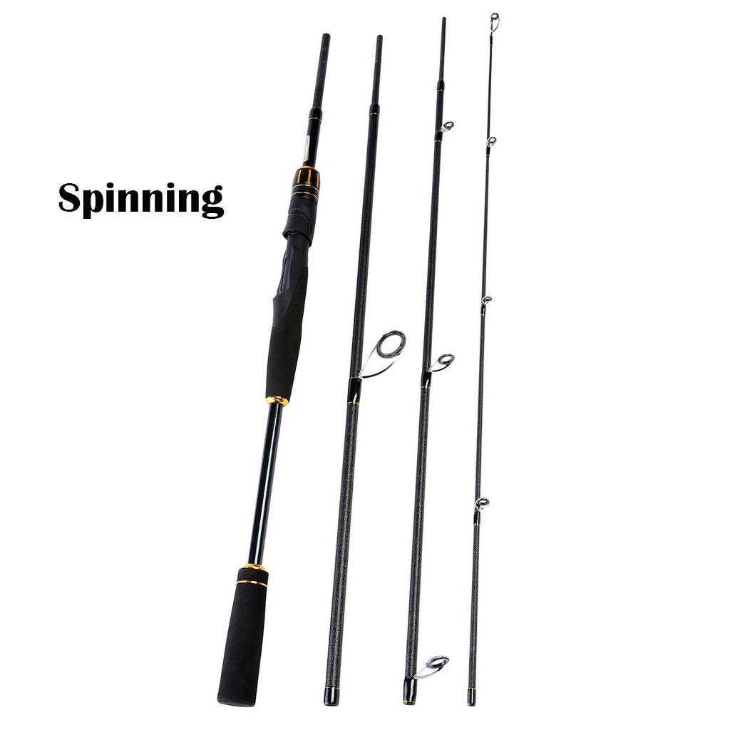 Sougayilang Spinning Fishing Rod Portable 2.1M 4 Sections Travel Fiber