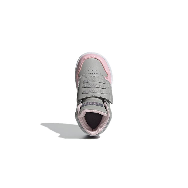 adidas Neo Hoops 2.0 Mid Multicolor Abrasion Resistant Mid Top Toddler Shoes Gray Pink Infant And Toddler GZ7779