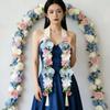 Elegant Artificial Flower Shawl Graduation Tie Flower Ribbon Multi-purpose Soft Bridal Wedding Banquet Accessory