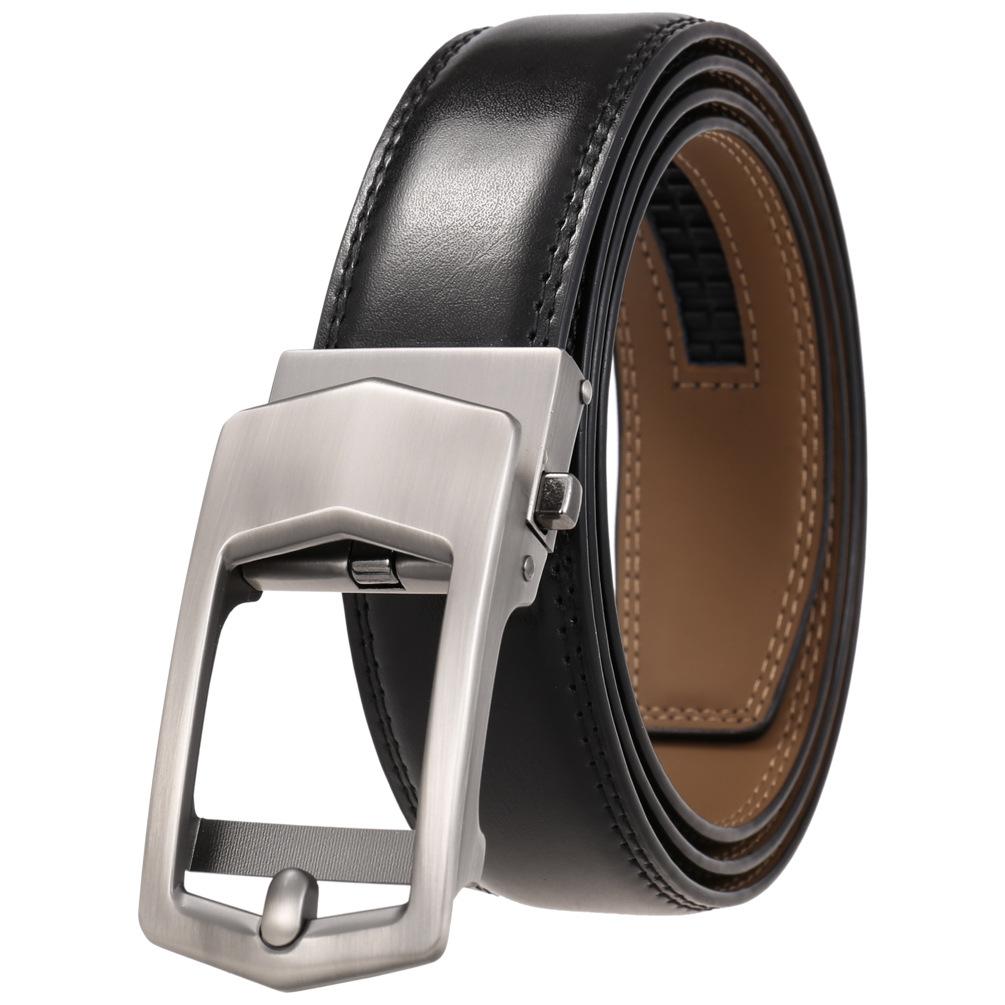 1Pcs Fashion Men'S Automatic Buckle Belt Business Casual Belt Cowhide Belt Ly36-561745-1