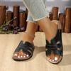 New Simple Platform Sandal Women's Woven Casual Beach Slippers