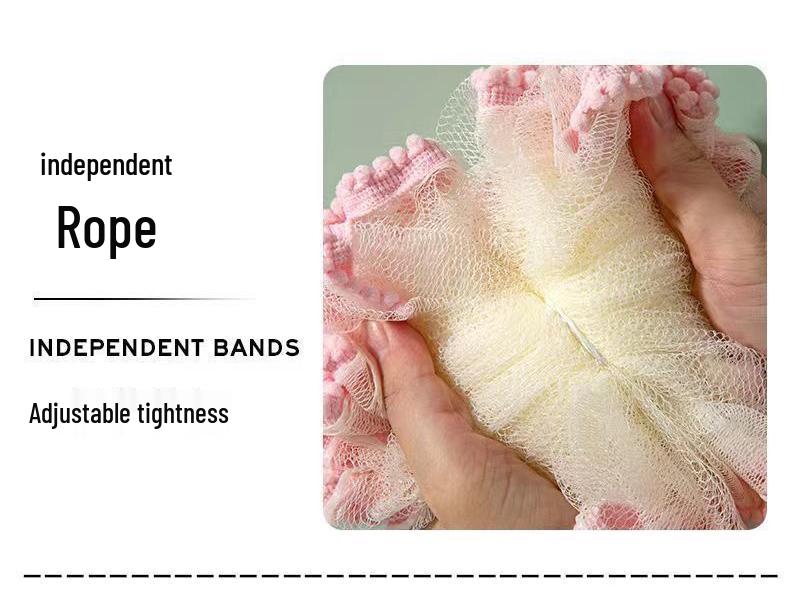 Durable Large Super Soft Bath Flower Ball - Non-Dispersing Foaming Net for Back Scrubbing