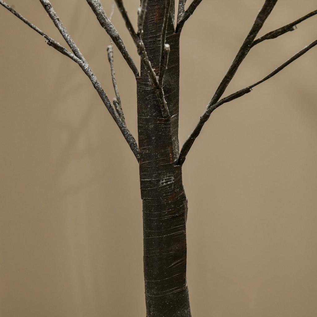 Artificial Birch with LED Lighting, 96 Cold White Micro LEDs, 150 Cm, Brown