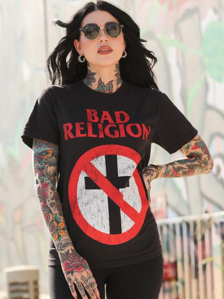 1980 Bad Religion Μπάντα PUNK Hardcore Casual T-shirt Ανδρικό και Γυναικείο Πολυτελής Μάρκα Κορυφή