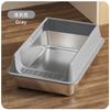 Stainless Steel Cat Litter Box Enclosed Side-Entry Scratchproof For Small/Medium Cats, Perfect For Home Apt And Cat Lovers Gift