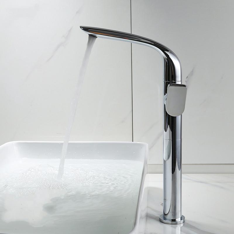 Tuqiu Basin Faucet Brass Bathroom Faucet Mixer Tap Black Wash Basin Faucet Single Handle Hot Cold White Gold Lavotory Faucet