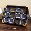 Jewelry Display Tray with Protective Velvets Lining Jewellery Holder Accessory Presentation Stand for Home or Shop Use